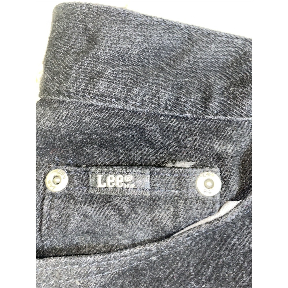 VTG Lee Womens Jeans High Rise Waist Black Denim 10 Mom Jean - Picture 2 of 11